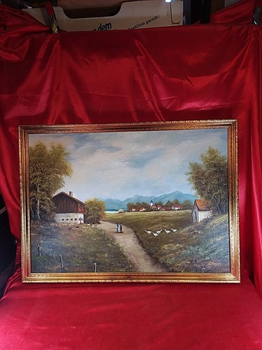 Antico dipinto olio - , quadro