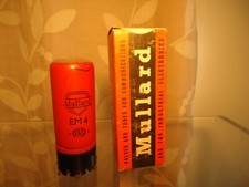 MULLARD EM4 BRITISH OLD STOCK BOXED MAGIC EYE VALVOLA TUBOLARE VINTAGE