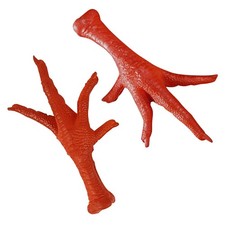 2 Pcs Zampe Di Pollo Finte Arredamento Agricola Alimentare Artificiale