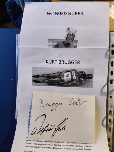 Autografo huber brugger - autografo, e