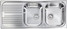 CM Lavello Acciaio Inox 116 x 50 cm 2 Vasche Destra ATLANTIC 010547.D1.01.2016