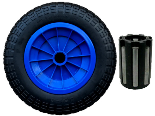 Ruota carrello blu 14 - carrello,