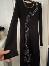 Abito Peruzzi "Italia" nero misto lana merino e acrilico dettagli taglia M mai indossato