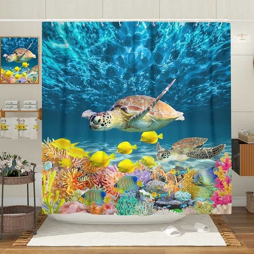 Tenda doccia acquario pesci