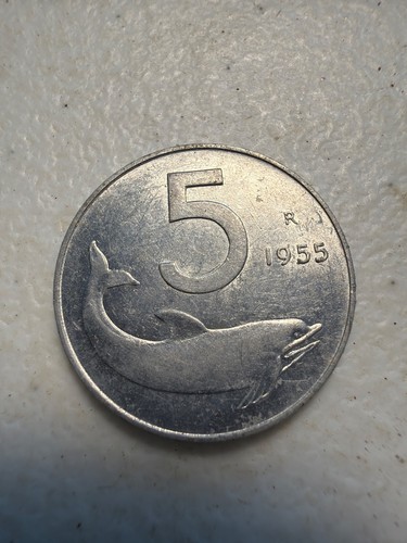 1955 italian lire coin - 1955,