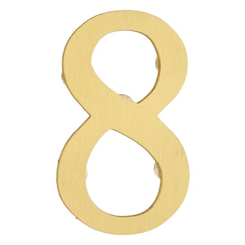 Outdoor house numbers - house, brass