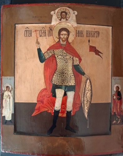 Antica icona russa santo - russa,