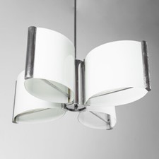 LAMPADARIO 12 LUCI ACCIAIO