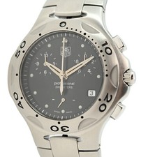 Orologio Cronografo Vintage Uomo Tag Heuer 39mm Kirium Quadrante Nero! Rif: CL1110-0!