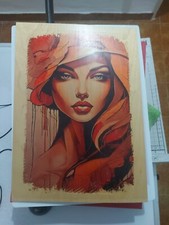 stampa su legno viso donna