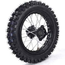 Ruota Posteriore 80/100-10 Completa Cerchio+Pneumatico per Pit Bike Mini Cross