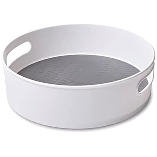 Giradischi portaoggetti grigio