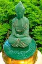Resin Green Buddha with Base