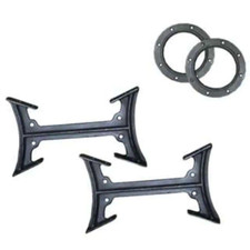 Kit Adattatore Bruciatore Legna Doppia Barile Stufa Campeggio Riscaldatore Gambe Ghisa Collari