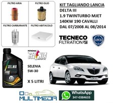 KIT TAGLIANDO FILTRI E 5LT