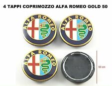 Loghi ruota 4x tappetti coprimozzo 50mm Alfa Romeo MiTo 147 GT 156 166