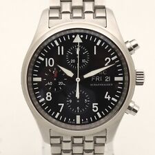 IWC Pilot Chronograph 42mm Black Dial Box and Papers Ref. IW371704
