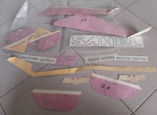 Malaguti kit Adesivi emblemi ciclomotore Sahel Electric starter 50 col.rosso/gia