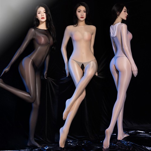 Body donna trasparente raso
