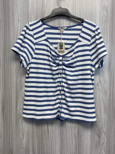 Top fat face blu grigio - e,
