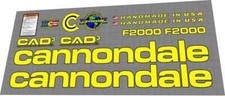 SET DECALCOMANIE GIALLE CANNONDALE CAD3 F2000