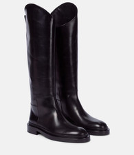 Jil Sander Black Leather Knee