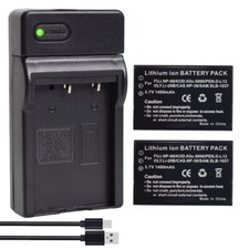 2x Batteria per HP Photosmart R927 R937 R967 R07 R617 R717 R927 NP-60 +Caricabatterie