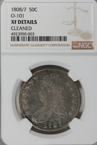1808 50c ngc 101 xf - o-101,