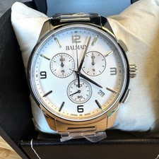 OROLOGIO CRONOGRAFO UOMO SVIZZERO BALMAIN MADRIGAL B74813324 ACCIAIO INOX 42MM