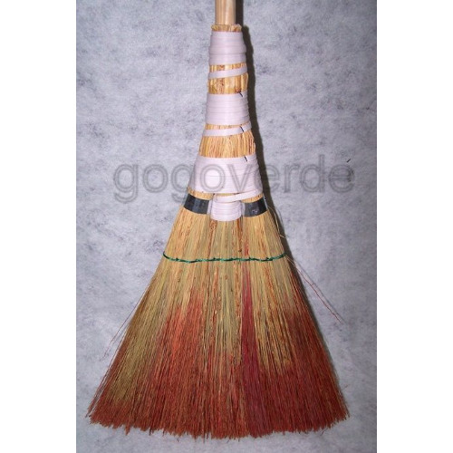Scopa saggina rossa con manico - scopa,