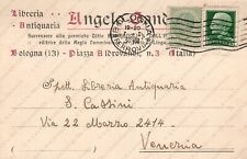 1930 Libreria Antiquaria FIRMA Angelo GANDOLFI Bologna Cartolina pubblicitaria