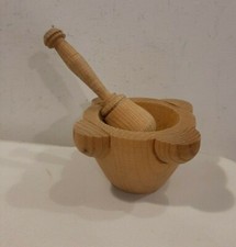 Piccolo MORTAIO IN LEGNO - pestone - per pesto/farmacia