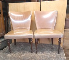 Coppia Poltroncine Basse Da Camera Vintage In Stoffa Rivestite Celofan Anni 30.