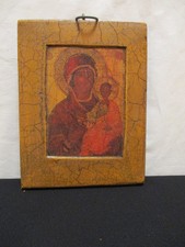 Antica icona su legno Madonna