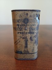 RARA SCATOLA DI LATTA POLVERE DA SPARO PYROXYLEE SEVRAN-LIVRY DA GRAMMI 100