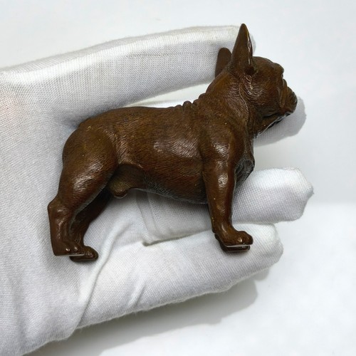 Scultura rame ottone bulldog