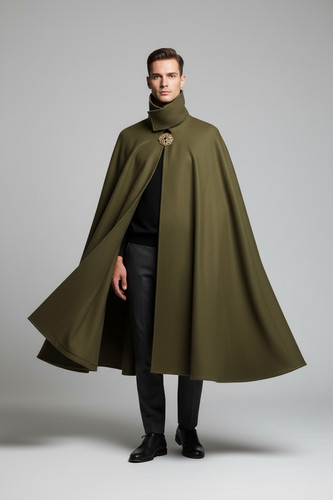 Tabarro mantello verde unisex - mantello,