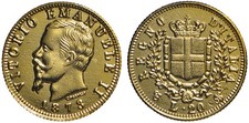 REGNO D'ITALIA - VITTORIO EMANUELE II - 20 LIRE 1873 TORINO NON ORO - COPIA