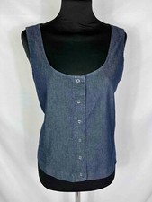 ARMANI JEANS Gilet Canotta Panciotto Donna Cotone Woman Shirt Tank Top Sz.S - 42