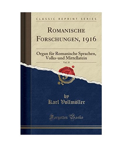 Romanische forschungen 1916 - forschungen,,