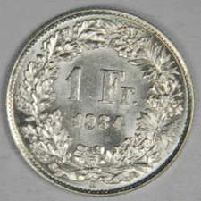 1934 SVIZZERA UN FRANCO MONETA