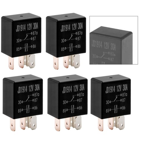 5pcs 12v 30a relais voiture - 12v,