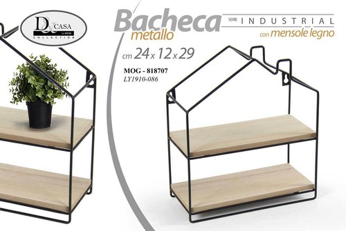 Bacheca parete metallo - da, nero