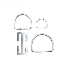 Fibbia ad anello a D a sgancio