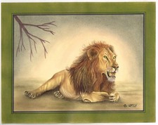 Dipinto Leone Fatto a Mano Raj