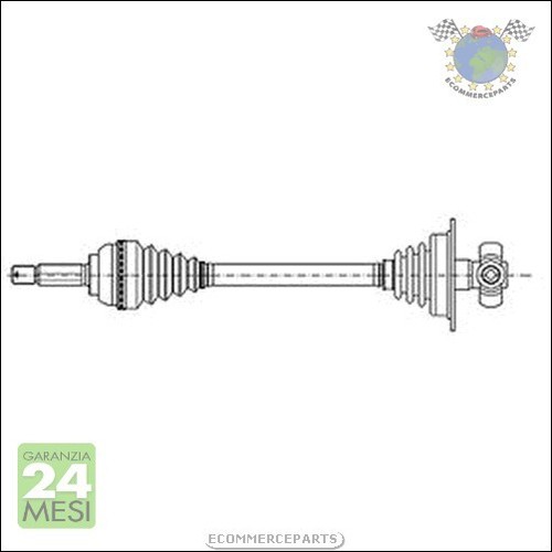 Semiasse metelli anteriore - semiasse, sx