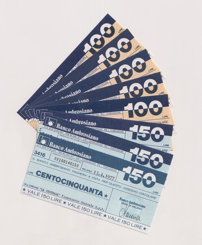 Miniassegni banco ambrosiano - banco,