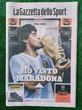 GAZZETTA DELLO SPORT HO VISTO MARADONA 26/11/2020 MORTE GIORNALE QUOTIDIANO