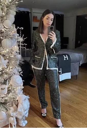 Zara verde lustrini set - verde,