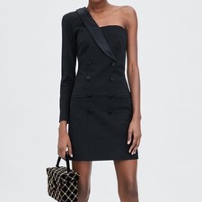 Zara One Shoulder Blazer Suit